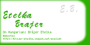 etelka brajer business card